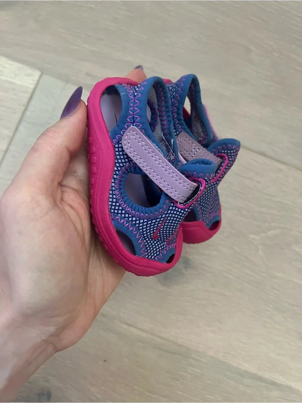 Nike baby Pink & Blue Athletic Sandals